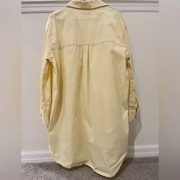 Saunders Collection Oversized Yellow Button-Up Dress - Picture 6 of 8